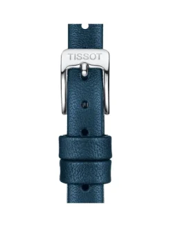 TISSOT Uhrenarmbänder-Original Lederarmband blau Bandanstoß 09 mm T85.2.0.43.163