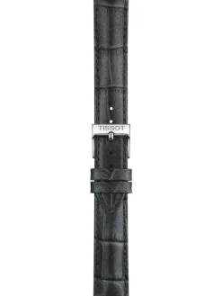 TISSOT Uhrenarmbänder-Original Lederarmband grau Bandanstoß 16 mm T85.2.047.924