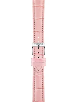 TISSOT Uhrenarmbänder-Original Lederarmband rosa Bandanstoß 16 mm T85.2.047.114
