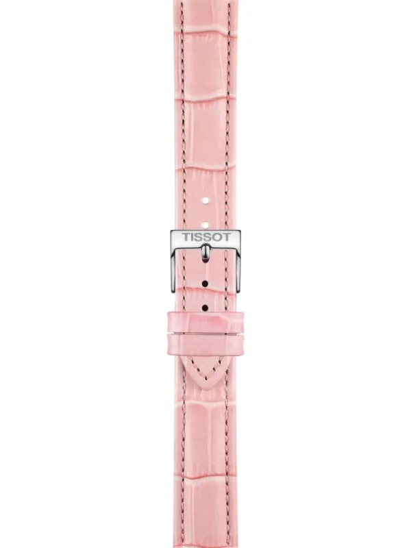 TISSOT Uhrenarmbänder-Original Lederarmband rosa Bandanstoß 16 mm T85.2.047.114
