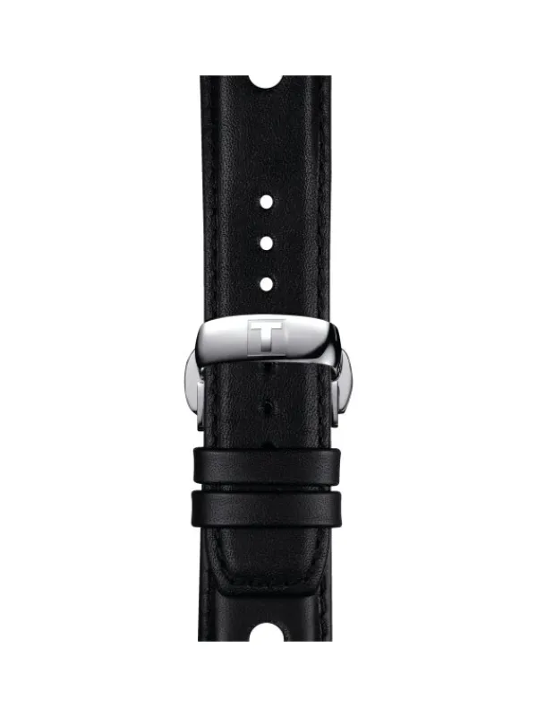 TISSOT Uhrenarmbänder-Original Lederarmband schwarz Bandanstoß 20 mm T85.2.0.37.163