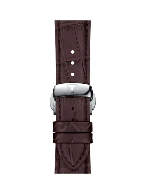 TISSOT Uhrenarmbänder-Original Lederarmband braun Bandanstoß 21 mm T85.2.0.45.399