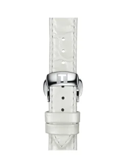 TISSOT Uhrenarmbänder-Original Lederarmband weiß Bandanstoß 16 mm T85.2.0.36.795