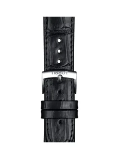TISSOT Uhrenarmbänder-Original Lederarmband schwarz Bandanstoß 20 mm T85.2.0.43.012