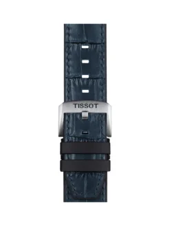 TISSOT Uhrenarmbänder-Original Lederarmband mit Kautschukelementen blau Bandanstoß 22 mm T85.2.0.46.765