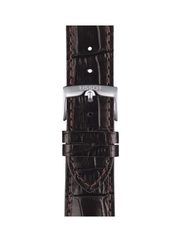 TISSOT Uhrenarmbänder-Original Lederarmband braun Bandanstoß 22 mm T85.2.0.41.655