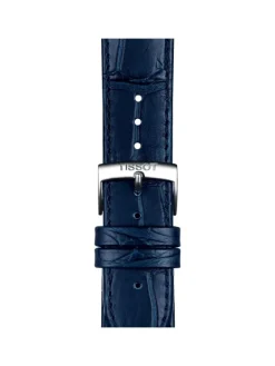 TISSOT Uhrenarmbänder-Original Lederarmband blau Bandanstoß 20 mm T85.2.0.41.534