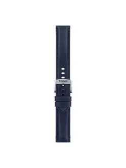 TISSOT Uhrenarmbänder-Original Lederarmband blau Bandanstoß 20 mm T85.2.0.46.831