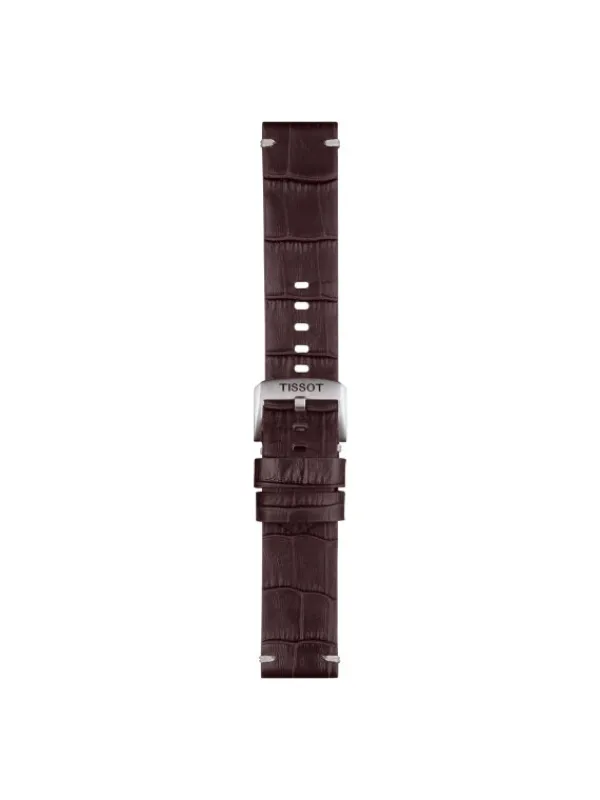 TISSOT Uhrenarmbänder-Original Lederarmband braun Bandanstoß 22 mm T85.2.0.46.773