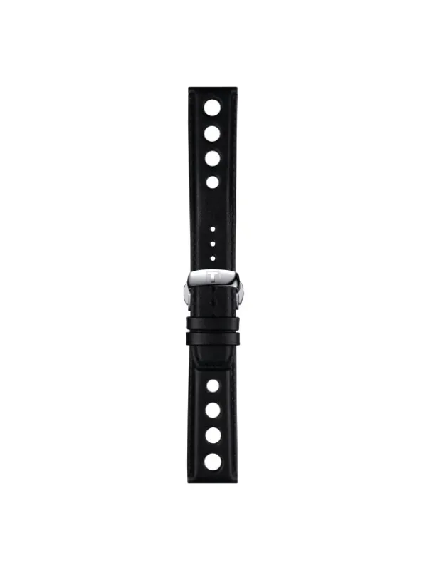 TISSOT Uhrenarmbänder-Original Lederarmband schwarz Bandanstoß 20 mm T85.2.0.37.163