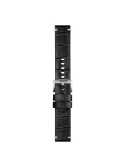 TISSOT Uhrenarmbänder-Original Lederarmband schwarz Bandanstoß 22 mm T85.2.0.46.775
