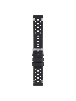 TISSOT Uhrenarmbänder-Original Lederarmband schwarz Bandanstoß 22 mm T85.2.0.46.810