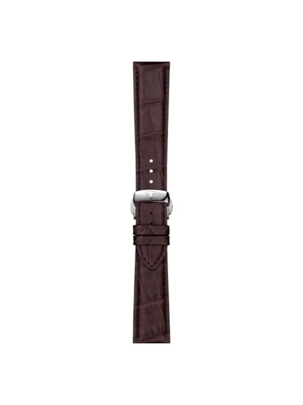 TISSOT Uhrenarmbänder-Original Lederarmband braun Bandanstoß 21 mm T85.2.0.45.399