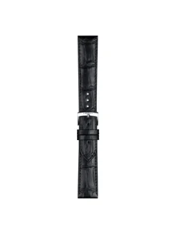 TISSOT Uhrenarmbänder-Original Lederarmband schwarz Bandanstoß 20 mm T85.2.0.43.012