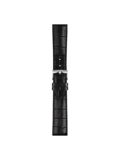 TISSOT Uhrenarmbänder-Original Lederarmband schwarz Bandanstoß 22 mm T85.2.0.41.653