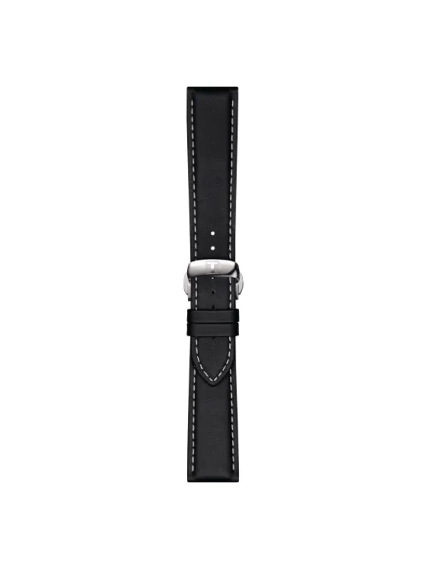 TISSOT Uhrenarmbänder-Original Lederarmband schwarz Bandanstoß 21 mm T85.2.0.44.599