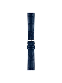 TISSOT Uhrenarmbänder-Original Lederarmband blau Bandanstoß 20 mm T85.2.0.41.534