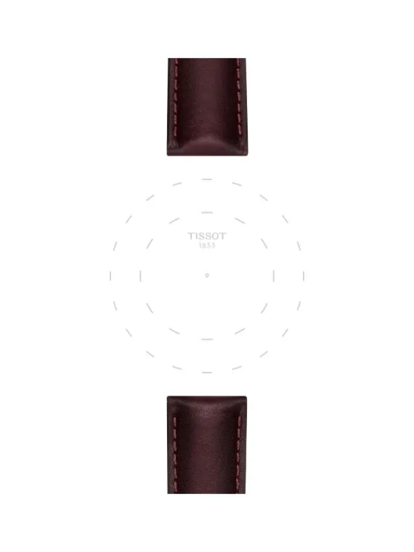 TISSOT Uhrenarmbänder-Original Lederarmband braun Bandanstoß 20 mm T85.2.0.46.838