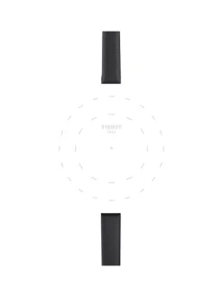 TISSOT Uhrenarmbänder-Original Lederarmband schwarz Bandanstoß 09 mm T85.2.0.43.159