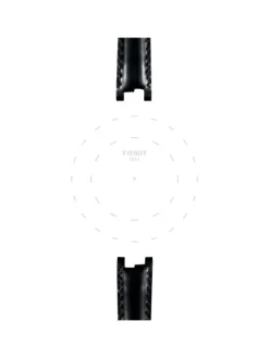 TISSOT Uhrenarmbänder-Original Lederarmband schwarz Bandanstoß 12 mm T85.2.0.36.538