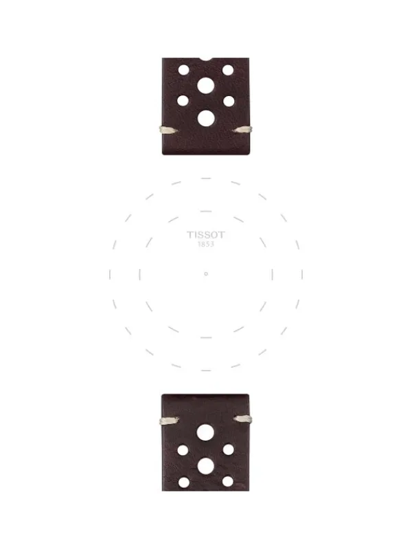 TISSOT Uhrenarmbänder-Original Lederarmband braun Bandanstoß 22 mm T85.2.0.46.777