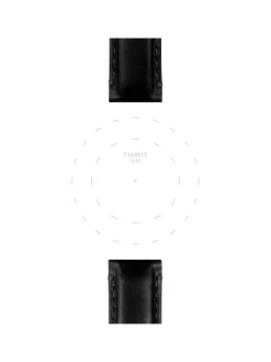 TISSOT Uhrenarmbänder-Original Lederarmband schwarz Bandanstoß 20 mm T85.2.0.46.834