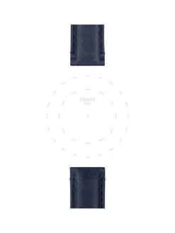 TISSOT Uhrenarmbänder-Original Lederarmband blau Bandanstoß 20 mm T85.2.0.46.831