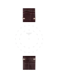TISSOT Uhrenarmbänder-Original Lederarmband braun Bandanstoß 22 mm T85.2.0.46.773