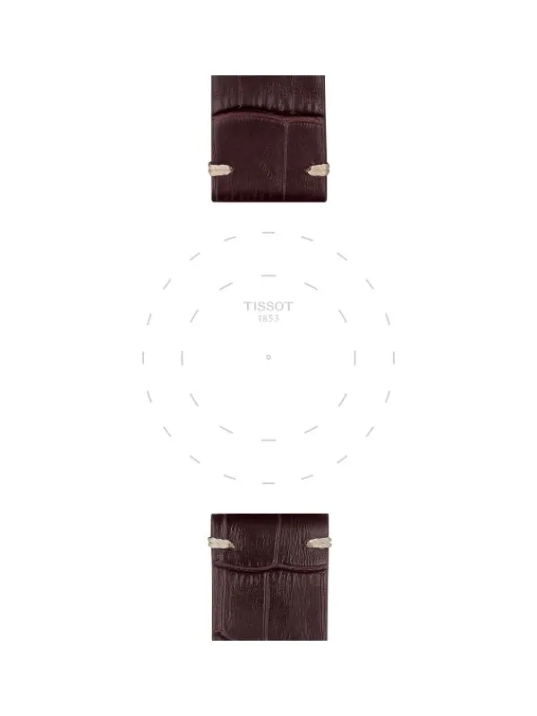 TISSOT Uhrenarmbänder-Original Lederarmband braun Bandanstoß 22 mm T85.2.0.46.773