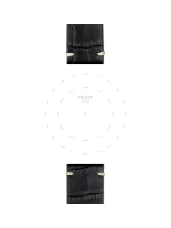 TISSOT Uhrenarmbänder-Original Lederarmband schwarz Bandanstoß 22 mm T85.2.0.46.775