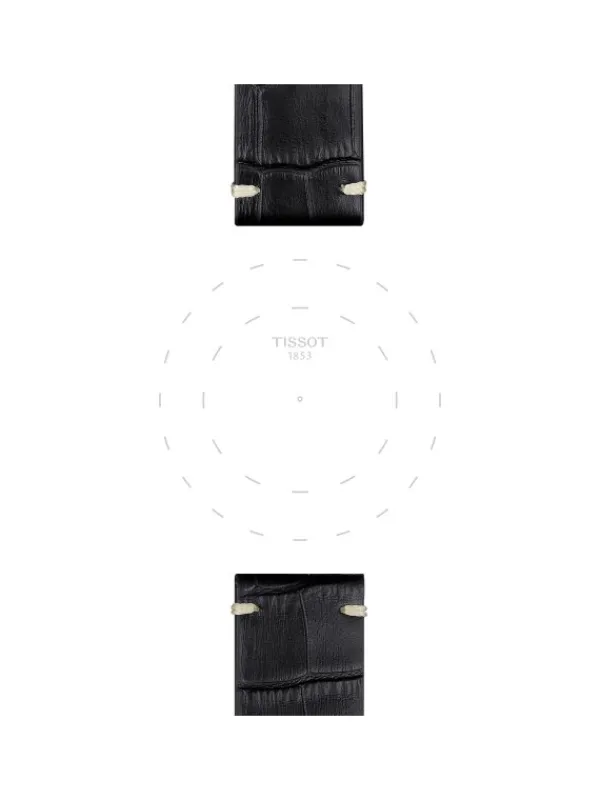 TISSOT Uhrenarmbänder-Original Lederarmband schwarz Bandanstoß 22 mm T85.2.0.46.775