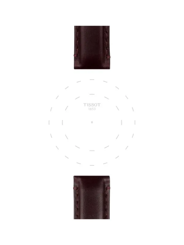 TISSOT Uhrenarmbänder-Original Lederarmband braun Bandanstoß 20 mm T85.2.0.46.836