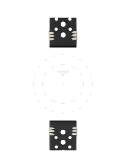 TISSOT Uhrenarmbänder-Original Lederarmband schwarz Bandanstoß 22 mm T85.2.0.46.810