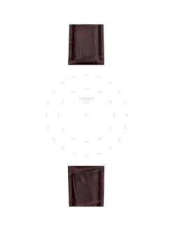 TISSOT Uhrenarmbänder-Original Lederarmband braun Bandanstoß 21 mm T85.2.0.45.399