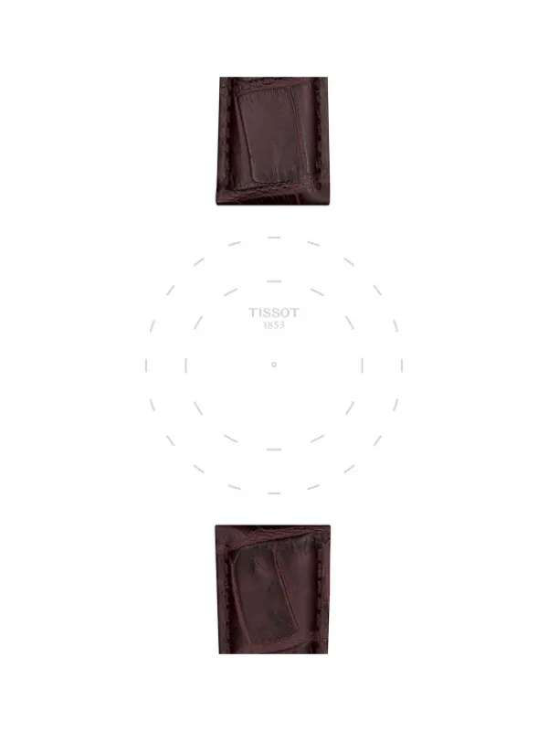 TISSOT Uhrenarmbänder-Original Lederarmband braun Bandanstoß 21 mm T85.2.0.45.399