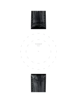 TISSOT Uhrenarmbänder-Original Lederarmband schwarz Bandanstoß 20 mm T85.2.0.43.012