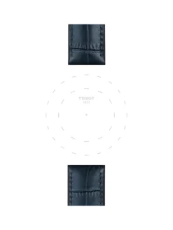 TISSOT Uhrenarmbänder-Original Lederarmband mit Kautschukelementen blau Bandanstoß 22 mm T85.2.0.46.765