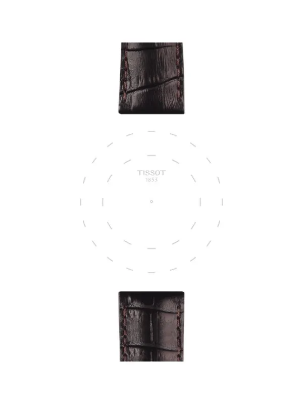 TISSOT Uhrenarmbänder-Original Lederarmband braun Bandanstoß 22 mm T85.2.0.41.655