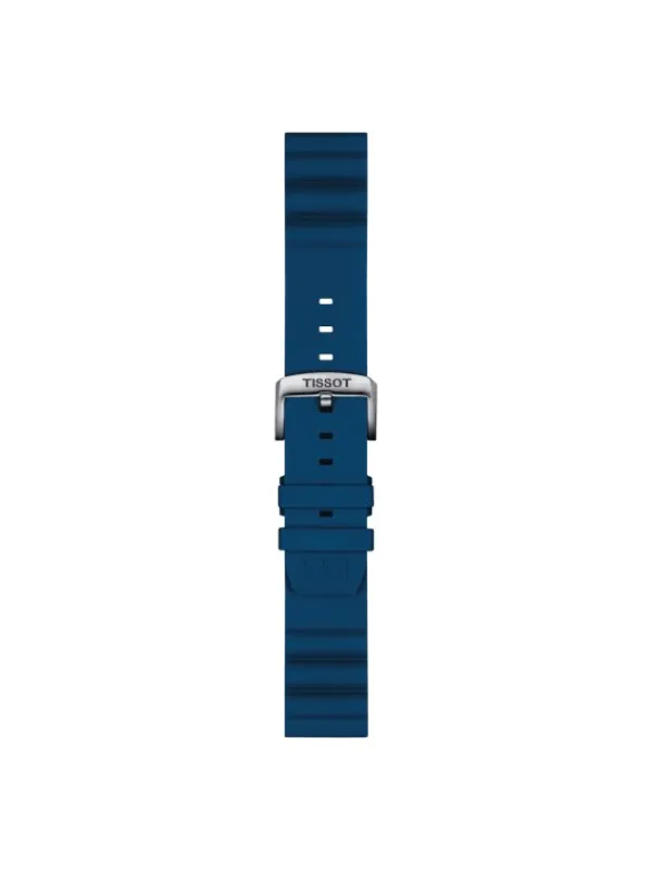 TISSOT Uhrenarmbänder | Zubehör-Original Silikonarmband blau Bandanstoß 22 mm T85.2.0.47.175