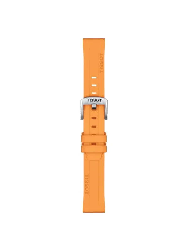 TISSOT Uhrenarmbänder | Zubehör-Original Silikonarmband orange Bandanstoss 18 mm T85.2.0.47.452