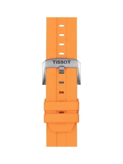 TISSOT Uhrenarmbänder-Original Silikonarmband orange Bandanstoß 22 mm T85.2.0.47.918
