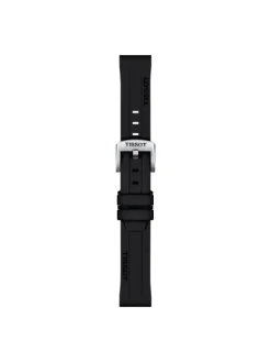TISSOT Uhrenarmbänder | Zubehör-Original Silikonarmband schwarz Bandanstoss 18 mm T85.2.0.47.455