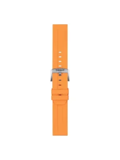 TISSOT Uhrenarmbänder-Original Silikonarmband orange Bandanstoß 22 mm T85.2.0.47.918