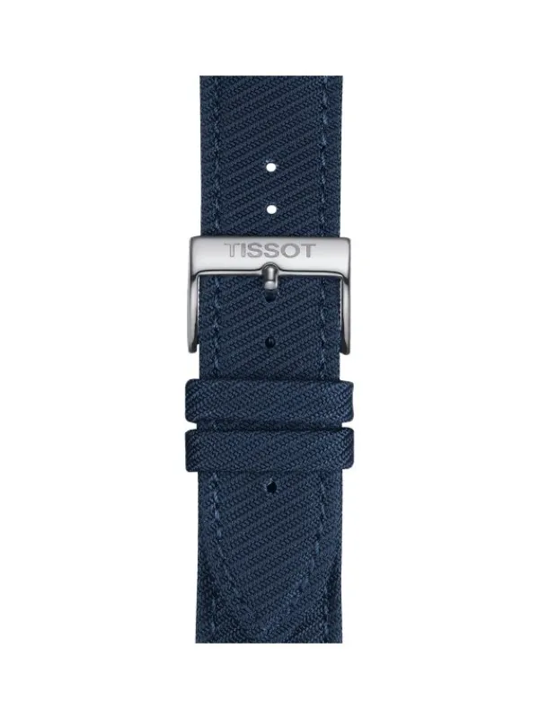 TISSOT Uhrenarmbänder-Original Textilarmband blau Bandanstoß 22 mm T85.2.0.46.783