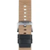 TISSOT Uhrenarmbänder-Original Textilarmband mit Lederelementen beige Bandanstoß 22 mm T85.2.0.46.752