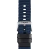 TISSOT Uhrenarmbänder-Original Textilarmband mit Lederelementen blau Bandanstoß 22 mm T85.2.0.46.754