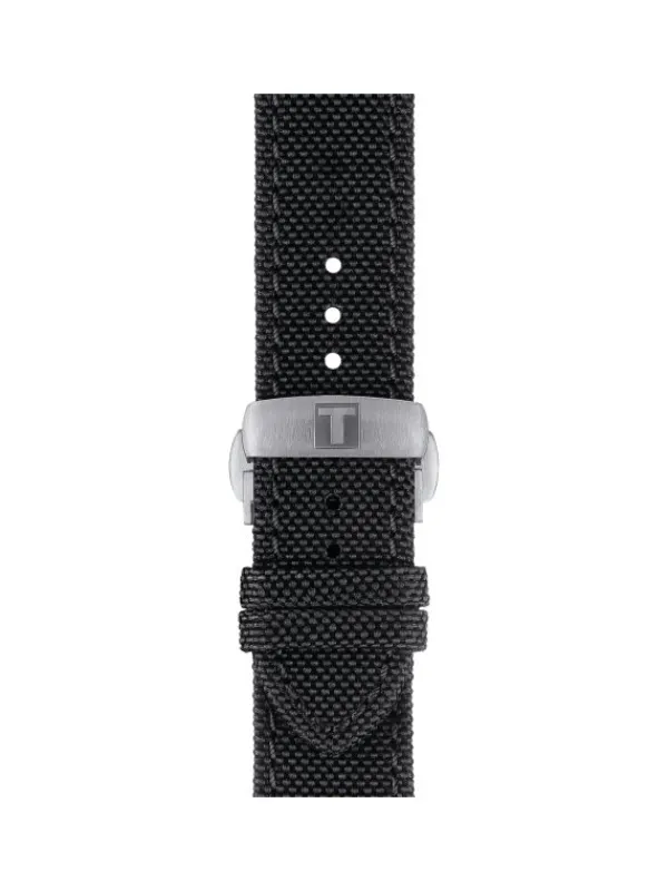 TISSOT Uhrenarmbänder-Original Textilarmband schwarz Bandanstoß 21 mm T85.2.0.43.157