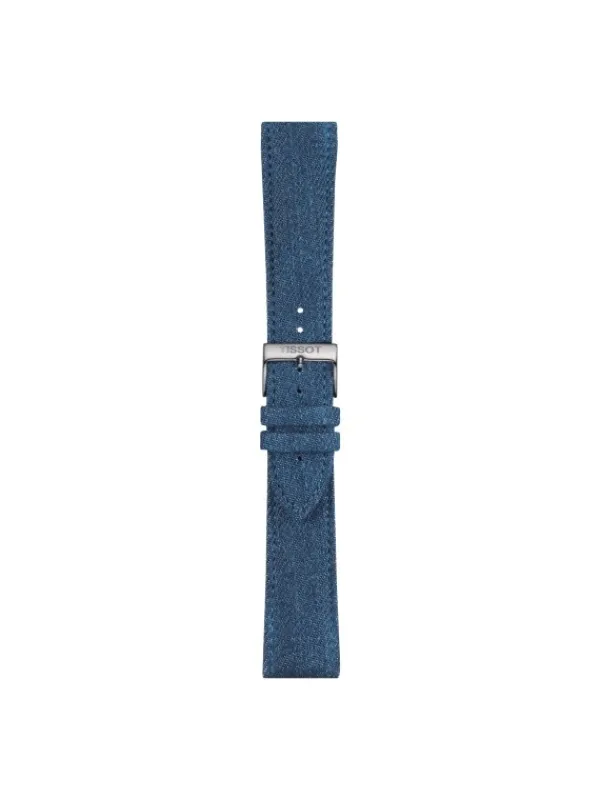 TISSOT Uhrenarmbänder-Original Textilarmband blau Bandanstoß 22 mm T85.2.0.46.781
