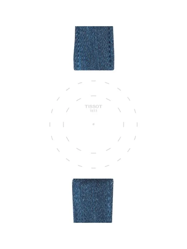 TISSOT Uhrenarmbänder-Original Textilarmband blau Bandanstoß 22 mm T85.2.0.46.781
