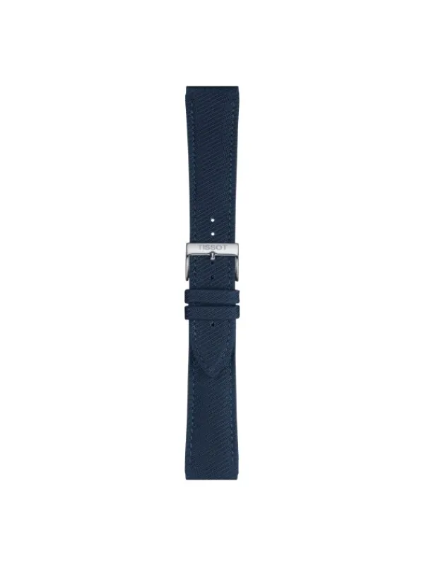 TISSOT Uhrenarmbänder-Original Textilarmband blau Bandanstoß 22 mm T85.2.0.46.783